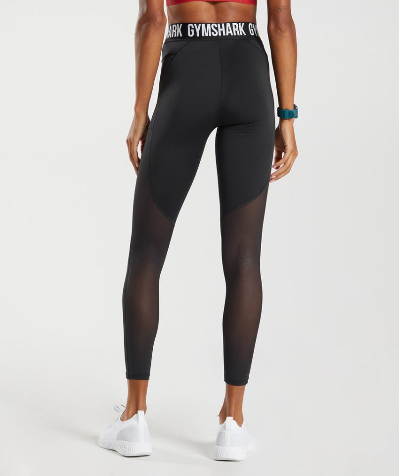 Women's Gymshark Training Brandmark Leggings Black | NZ 6CDKHZ